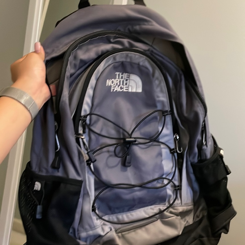 North Face Grey Two-Toned Backpack